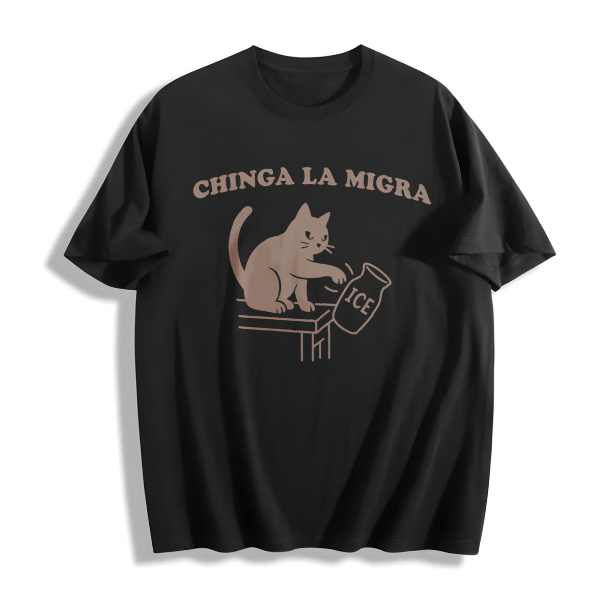 ColorsChinga La Migra Cotton T-Shirt in Black