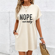 Ladies' Nopenot TODAY Nightgown- Nightdress Cotton T-Shirt in White