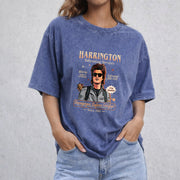 Babysitter Harrington vintage washed oversized T-shirt in Blue