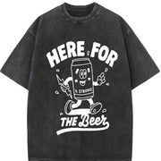 1 Pcs Heavy Adorable Vintage Washed T-Shirt in Black