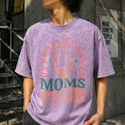 Overstimulated Moms Club Vintage Washed T-Shirt in Purple