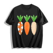 Happy Easter Cotton T-Shirt in Black