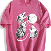 Possum Moon Pepper Opossum Vintage Washed T-Shirt in Red