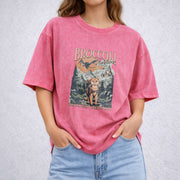Onyx Storm Quest Squad Broccoli vintage washed oversized T-shirt in Red