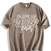 Class of 2027 Senior Vintage Washed T-Shirt in Brown
