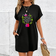 Demon Summoning Dress Cotton T-Shirt in Black
