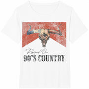 Raising 90s Country Cotton T-Shirt in White