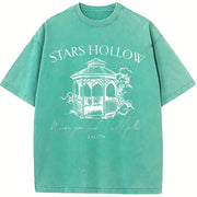 Stars Hollow Nostalgia Vintage Washed T-Shirt in Blue
