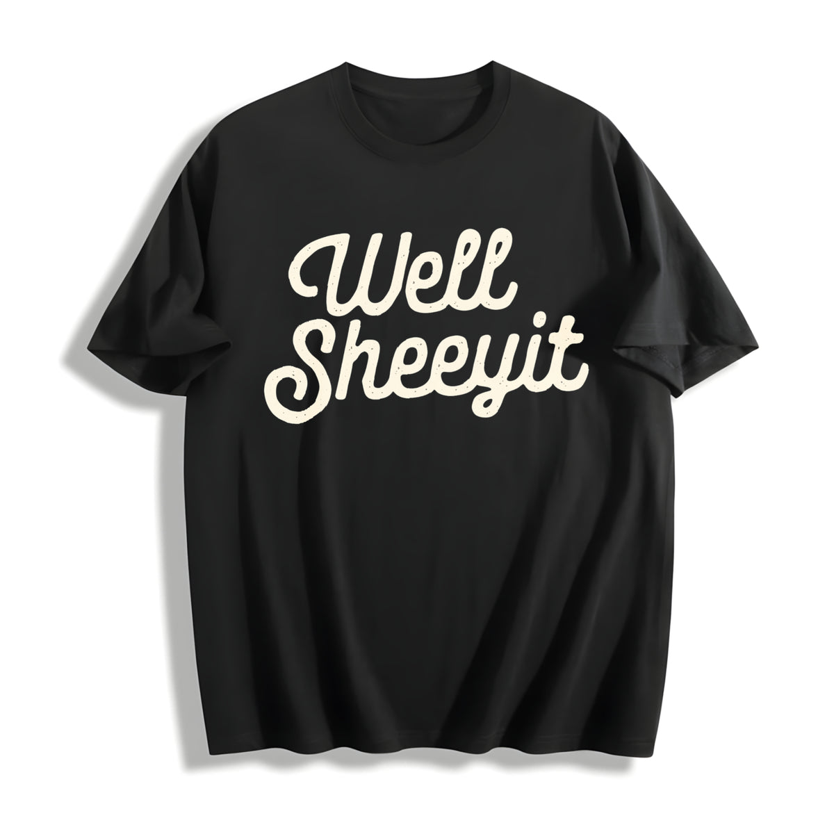 Well Sheeyit Vulgar Cotton T-Shirt in Black