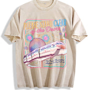 Please Stand Clear of the Doors Magic Monorail WDW Family Vintage Washed T-Shirt in Beige