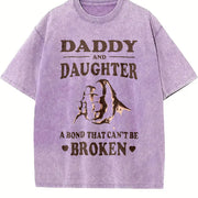 Daddy and Daughter Bond Vintage Washed T-Shirt in Purple
