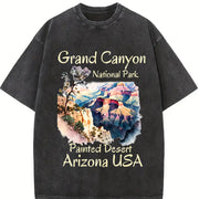 Grand Canyon National Park Vintage Washed T-Shirt in Black