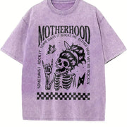 Motherhood Sometimes I Rock It Vintage Washed T-Shirt in Purple