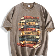 Black History Month Black Leaders African American vintage washed oversized T-shirt in Brown