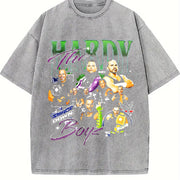 The Hardy Boyz Wrestling – WWE Legends – Jeff & Matt vintage washed oversized T-shirt in Gray