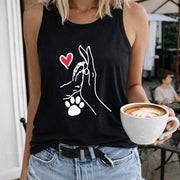 Sleeveless Tank Ideal for Spring Women's Color Cotton Tank Top in Black