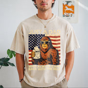 Fathers Day Just a Dad Who Came Back with Milk Vintage Washed T-Shirt in Beige
