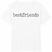 Best Friends Friendship Cotton T-Shirt in White