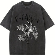 F-caw-f Halloween Vintage Washed T-Shirt in Black