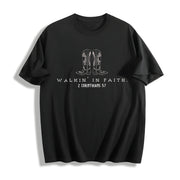 Christian Western Minimalist Cotton T-Shirt in Black