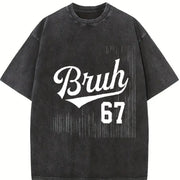 With Y2K Retro Vibe Vintage Washed T-Shirt in Black