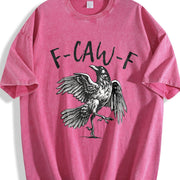 F-caw-f Halloween Vintage Washed T-Shirt in Red