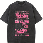 GT3 RS Street Racing Vintage Washed T-Shirt in Black