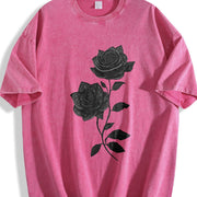 1pcs 2026 Vintage Washed T-Shirt in Red