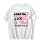Suspect Claims She Listens and Doesnt Judge Cotton T-Shirt in White