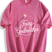 Fairy Godmother Baptism Proposal Vintage Washed T-Shirt in Red