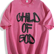 Child of God Graffiti Sleeveless Tank Vintage Washed T-Shirt in Red