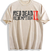 Red Dead Redemption 2 Vintage Washed T-Shirt in Beige