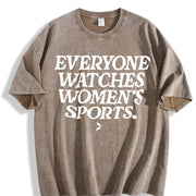 Everyone Watches Sports vintage washed oversized T-shirt in Brown