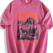 I'm from the 1900s Retro Vintage Washed T-Shirt in Red