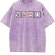 Reading Silly Goose Teacher Vintage Washed T-Shirt in Purple