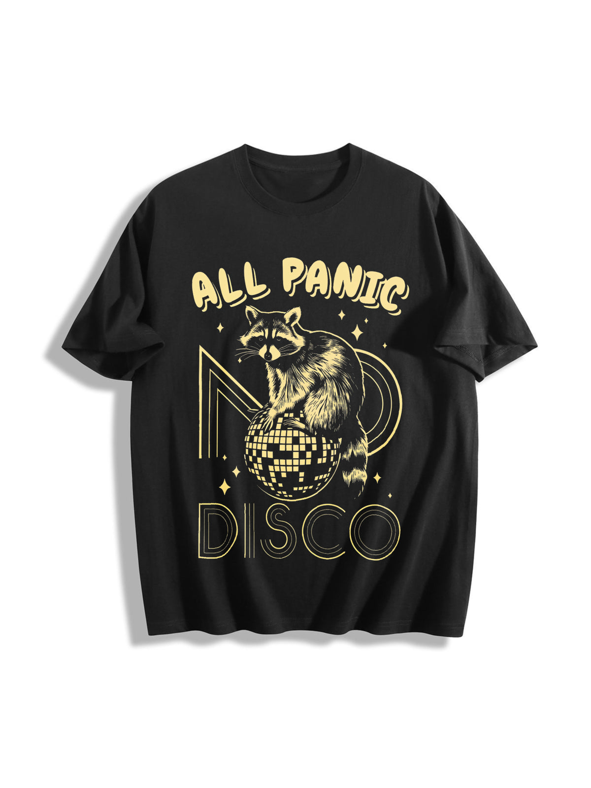 All Panic No Disco Cotton T-Shirt in Black