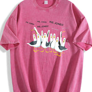 Custom Seagull Teacher Vintage Washed T-Shirt in Red