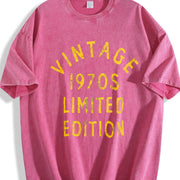 1970s 1970 Theme Classic for Ladies Cute Ladies Novelty Vintage Washed T-Shirt in Red