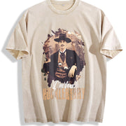 I'm Your Huckleberry Doc Holliday /Tombstone Western/ vintage washed oversized T-shirt in Beige