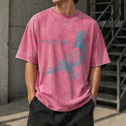 That's Coo Pigeon Lover Animal Meme Vintage Washed T-Shirt in Red
