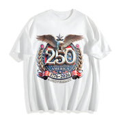 Freedom 250th Anniversary Cotton T-Shirt in White