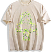 PODTIFY Supper Saiyan - Broly - DB Anime Lover vintage washed oversized T-shirt in Beige