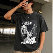 Lilo Fighting Myrtle Meme Vintage Washed T-Shirt in Black