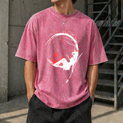 Princess Mononoke Cherry Blossom Vintage Washed T-Shirt in Red