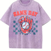 Charm for Game Day Vintage Washed T-Shirt in Purple