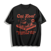 Cat Loaf Cotton T-Shirt in Black