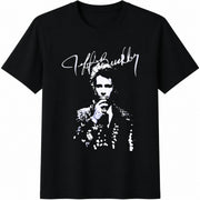Jeff Buckley Portrait Cotton T-Shirt in Black