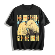 Get This Bread Pigeon Cotton T-Shirt in Black