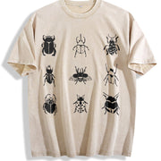 The Beetles Entomology Vintage Washed T-Shirt in Beige