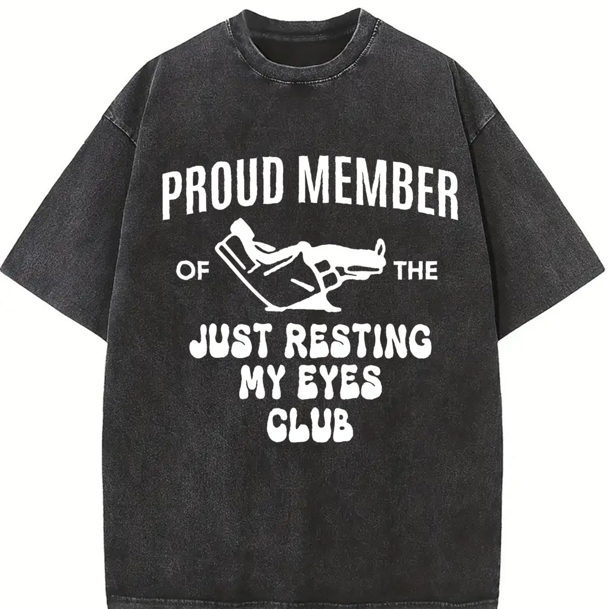 Dad Just Resting My Eyes Vintage Washed T-Shirt in Black